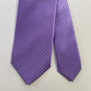 DOLCEPUNTA Purple Blue Polka Dot Silk Tie